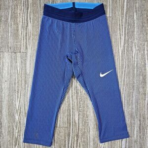 Nike Pro Elite USA Compression Pants Running Racing Shorts Women's XXS Blue Rare